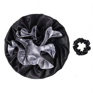 Gorros de Satén de Seda con Doble Capa Reversible para Cabello Largo y Rizado, Trenzado, Promoción, Regalo - Product Image 4