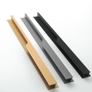 Wardrobe Handles Aluminum Alloy 600mm No <b>Drilling</b> Required Nordic Style Cabinet Pulls - Product Image 4