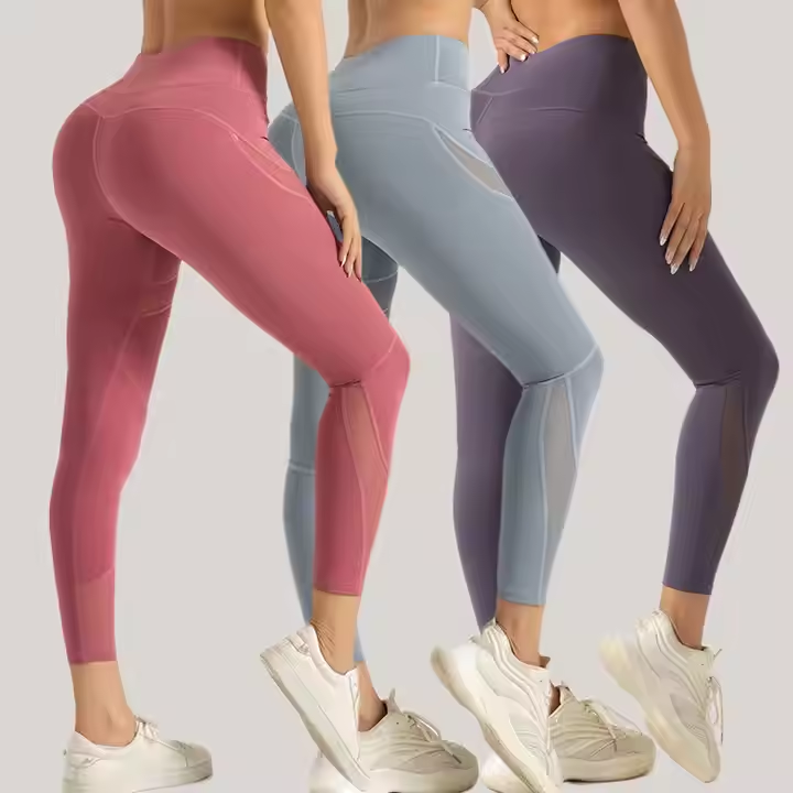 Women's High-Waisted Button Breathable Print Sweat-Proof for Running Exercise Ankle-Length Fitness Workout Waist Yoga Pants
