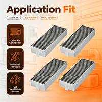 Filter Karbon Aktif Filter HEPA Filter Udara Lipat Pengganti untuk AC Kabin Menghilangkan Bau VOC Asap ODM OEM