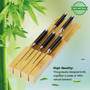 <span class=keywords><strong>Porte</strong></span>-<span class=keywords><strong>couteau</strong></span> de <span class=keywords><strong>tiroir</strong></span> de cuisine en bambou dans le bloc de couteaux de <span class=keywords><strong>tiroir</strong></span> à 5 fentes - Product Image 3