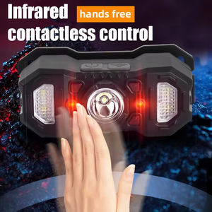 Outdoor IP65 Mini Wave Induction Built-In <b>Battery</b> Night Running Cycling Fishing Type-C USB <b>Rechargeable</b> LED Flashlight Headlamp - Product Image 2