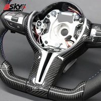 Convient pour BMW F20 F22 F23 F30 F31 F32 F10 F36 F48 F15 F25 M3 F80 E90 E70 E84 Custom LED Carbon Fiber Leather Steering Wheel