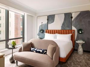 <span class=keywords><strong>Raffles</strong></span> Boston Boutique <span class=keywords><strong>Hotel</strong></span> Meubles de chambre à coucher modernes de qualité standard avec lit Queen en bois massif pour appartement - Product Image 3