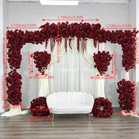 Toile de fond florale artificielle de luxe personnalisée DKB pour la décoration d'événements commerciaux et les projets de décors floraux haut de gamme