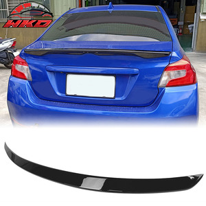 Convient pour Subaru Impreza 12-16 WRX STI 15-21 Aileron de coffre style D2 Noir brillant (Finition cuite / Émail cuit) - Product Image 1