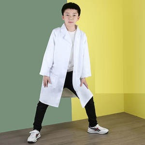Blouses de laboratoire blanches tissées unisexe pour enfants, pour jeux de rôle d'hôpital, de médecin, d'infirmière et de scientifique scolaire - Product Image 4