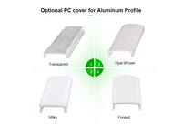 Profilé en aluminium LED 12*07mm avec fente en T, logement encastré pour bande LED, canal pour éclairage LED pour décorations intérieures avec couvercle en PC