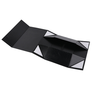 Customised black foldable paper gift box crocodile texture paper packaging box for dress clothes garment