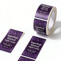 Étiquettes personnalisées imperméables, rouleaux d'impression de logo mat, autocollants adhésifs pour emballages de cosmétiques, pots et bouteilles, marque PT