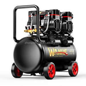 Compresseur d'air à piston compact 220V de qualité industrielle, sans huile, silencieux, portable, haute pression, pour le travail du bois, avec refroidissement par air - Product Image 1