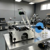 Étiqueteuse semi-automatique de bureau pour bouteilles rondes, usage commercial et industriel, pour l'étiquetage de bouteilles d'eau et de vin, prix de gros