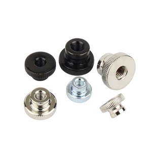 Zinc Plated M8 M10 Round Hand Adjusted Knurled Thumb Nut Through Hole Blind Tighten Nut - Product Image 4