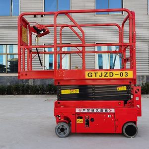 Gran oferta 3M 4m 6m 8m 10m 12m 14m 300Kg 500KG capacidad eléctrica Manlift plataforma móvil terreno áspero elevador de tijera móvil - Product Image 5