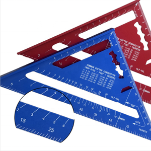 Équerre triangulaire en alliage d'aluminium 7'' 12'' pour charpentier, épaissie, pour le travail du bois 90° Équerre en L gravée au laser pour usage en menuiserie métrique - Product Image 3