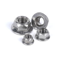 M6 M8 M10 M12 Acier inoxydable SS 304 316 316L Écrou hexagonal dentelé avec bride DIN6923