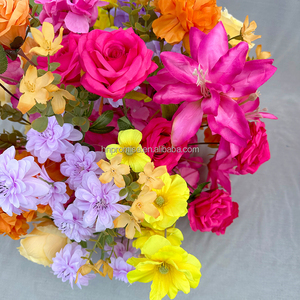 Bola de flores de centro de mesa de Rosa colorida artificial Promise para decoración de eventos de boda - Product Image 4