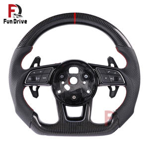 Volant chauffant en fibre de carbone LED personnalisé avec palettes de changement de vitesse pour <span class=keywords><strong>Audi</strong></span> A3 A4 A4L S4 RS4 A5 S5 RS5 A6L A7 Q2L Q3 Q5 Q5L <span class=keywords><strong>Q</strong></span> - Product Image 6