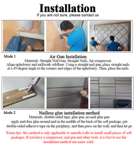 Tùy chỉnh thêu da Backdrop với đèn LED cách âm tiếng ồn hủy bỏ khách sạn headboard 3D trang trí tấm Tường - Product Image 6