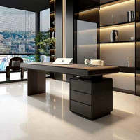Bureau de direction moderne, durable et écologique avec armoire de rangement intégrée pour bureau à domicile et salle d'étude
