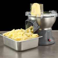 Commerciële elektrische groentesnijder, groene uiensnijder, machine voor fruit (drakenvrucht/mango/aardbei/groente)
