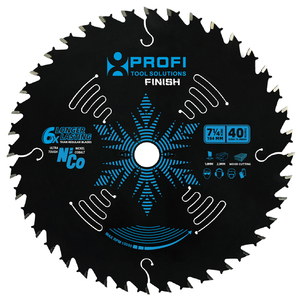 <span class=keywords><strong>Lame</strong></span> de <span class=keywords><strong>scie</strong></span> <span class=keywords><strong>circulaire</strong></span> TCT à finition fine à coupe rapide de 7 1/4 pouces à <span class=keywords><strong>40</strong></span> <span class=keywords><strong>dents</strong></span>, 12 fois plus durable, pour bois tendre - Product Image 1