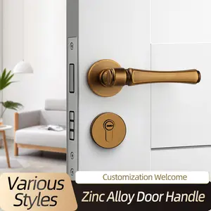 Oil Rubbed Bronze Door Handle With Euro Profile Cylinder Escutcheon