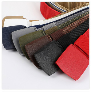 Cinturón Táctico de <span class=keywords><strong>Lona</strong></span> de Nailon Tejida para <span class=keywords><strong>Hombre</strong></span> de 3.8cm con Logotipo Personalizado, Sin Hebilla de Metal o Plástico, MOQ Bajo - Product Image 4