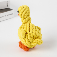 Jouet à mâcher pour chien en corde de coton écologique en forme de lapin mignon, durable et interactif, avec fonctions de nettoyage dentaire, vente en gros