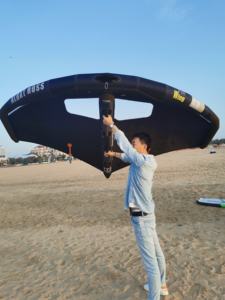 Alas de lámina de hidroala resistentes al desgarro y UV Wind <span class=keywords><strong>Kite</strong></span> <span class=keywords><strong>Skate</strong></span> Wing con mango de carbono - Product Image 4