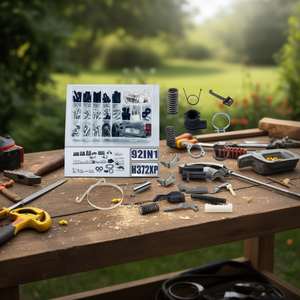 ชุดอุปกรณ์ฮาร์ดแวร์ Husqvarna 92 in 1 สำหรับเลื่อยยนต์รุ่น 372XP ประกอบด้วย สกรู ตัวปรับความตึงโซ่ คันโยกโช้ค ท่อร่วมไอดี ตัวล็อค คันโยกเบรก - Product Image 2