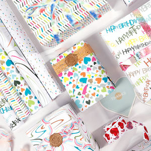 Wholesale 80g Birthday Polka Dots and Fluorescence Art <b>Paper</b> Tissue 43*300cm Gift Luxury Custom Packaging Wrapping <b>Paper</b> Roll - Product Image 4