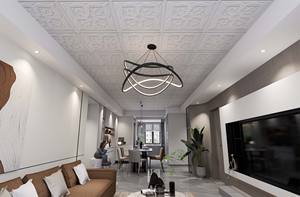 PL64 Blanc <span class=keywords><strong>Mat</strong></span> Drop-in <span class=keywords><strong>Plafond</strong></span> Panneaux muraux patinés vieillis pour salle de bain Hôtel Hôpital Plafonds carrés en PVC pour salons de coiffure - Product Image 2