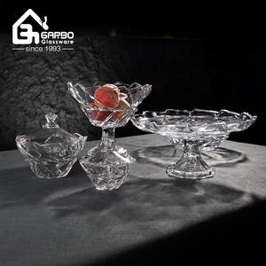 Tazón y platos <span class=keywords><strong>de</strong></span> cristal con forma <span class=keywords><strong>de</strong></span> rueda caliente <span class=keywords><strong>de</strong></span> nuevo diseño para el hogar, mayorista <span class=keywords><strong>de</strong></span> China, platos <span class=keywords><strong>de</strong></span> fruta con serie <span class=keywords><strong>de</strong></span> cristalería con borde dorado - Product Image 2