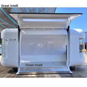 Caliente nuevo totalmente equipado camión móvil comedor coche remolque para Europa para aperitivos Hotdog barbacoa totalmente equipada cocina fiesta quiosco - Product Image 1