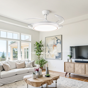 <span class=keywords><strong>Ventilador</strong></span> <span class=keywords><strong>de</strong></span> <span class=keywords><strong>Techo</strong></span> Retráctil con Luz LED para Decoración Moderna y Simple <span class=keywords><strong>de</strong></span> Sala <span class=keywords><strong>de</strong></span> Estar o Dormitorio - Product Image 3