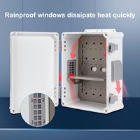 Boîtier de jonction en plastique ABS IP67 pour électronique et instruments, avec panneau de montage et dissipation thermique pour applications extérieures