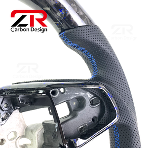 พวงมาลัย LED คาร์บอนไฟเบอร์ฟอร์จเกรดสำหรับฮอนด้าซีวิครุ่น10th รุ่น <span class=keywords><strong>Si</strong></span> Type R FK8 CR-V Accord XRV 2016-2021 - Product Image 6