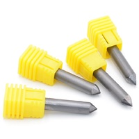 6 Bord Pcd Diamant Gravure Bits Graveur Cnc Sculpture Outils Pierre Carbure Fraise Sur Granit Marbre et Céramique