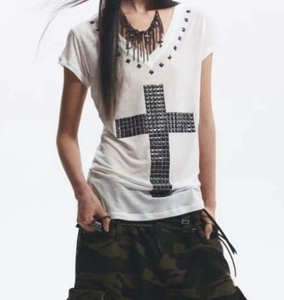 <span class=keywords><strong>Rock</strong></span> Goth Unique Top Y2k Crop Top Hip Hop Chic Streetwear Punk Harajuku Graphic Print Cool Long Sleeve Top Fashion - Product Image 4