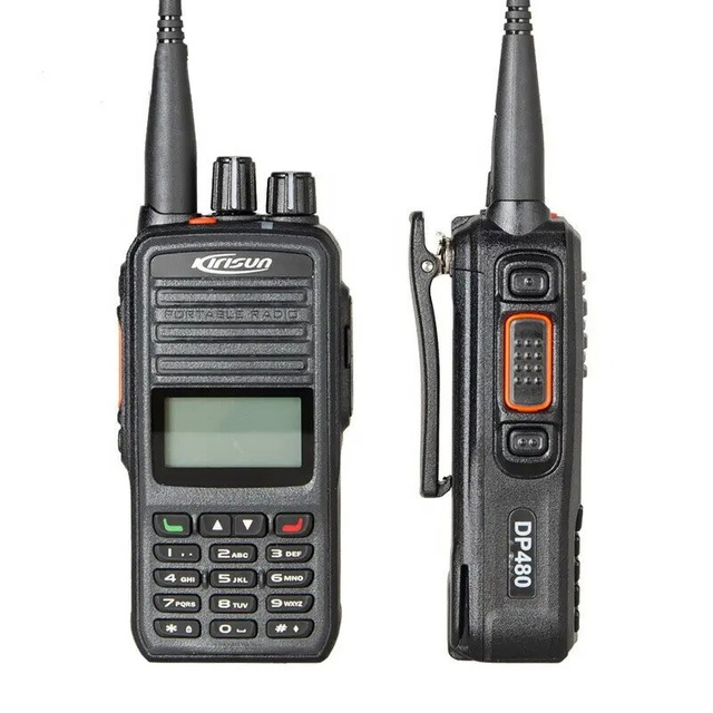 DMR Digital Two Way Radio Kirisun DP480 VHF GPS Two Way Radio DMR Tier II DP485 UHF Portable Walkie Talkie