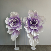 Fournisseur de décorations de mariage, fleurs artificielles de grande taille, fleurs décoratives en papier de couleur rose vif pour les événements de mariage et les fêtes