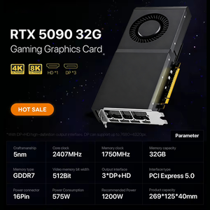 การ์ดจอเกมมิ่ง PCI 5090 32G GPU ประสิทธิภาพสูงแบบกำหนดเองสำหรับเดสก์ท็อป รุ่นพัดลมใหม่ ความเร็วเมมโมรี่ 1705MHz Rtx5090 Dee - Product Image 5