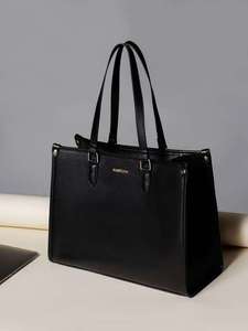 Bolso de Mano de Piel Sintética de Estilo Premium para Mujer, Dos Correas, Cierre de Cremallera, Compartimento Principal Espacioso, Bolso de Moda para Viaje - Product Image 2