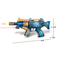 Juego de Pistola Subfusil Eléctrica Personalizada QS con Sonido, Luces Intermitentes e Infrarrojos para Niños, Juego Divertido de Disparos al Aire Libre, Juguete Electrónico