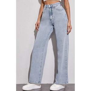 Jeans larges bleu glacier pour femmes, mode funky, luxe, taille haute, coupe ample, denim plaqué, style streetwear écologique, taille 26-40 OSCA - Product Image 1
