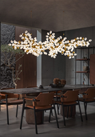 Lustre moderne en forme de grappe, lampe suspendue décorative pour salle de banquet, villa, hall d'hôtel, lustre en verre LED moderne, éclairage décoratif artistique