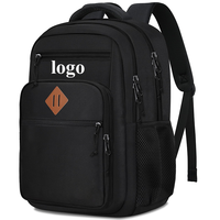 Sac à dos décontracté grande capacité pour ordinateur portable 15 pouces, résistant à l'eau, avec logo personnalisé, idéal pour les trajets professionnels et le travail