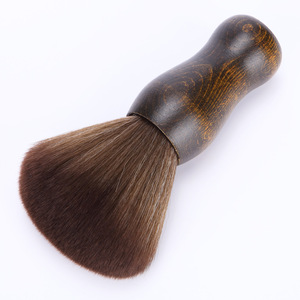 Cepillo de barrido de pelo roto de peluquero de gama alta cepillo de limpieza de polvo de cuello de cerdas de fibra de lana suave con Material de pelo sintético - Product Image 1