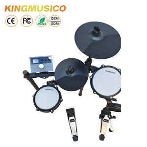 KINGMUSICO PDM-200E Batteria Elettronica Mesh con Doppio Trigger, Set di Percussioni Digitali con Pedale Indipendente per Principianti e Pratica sul Palco - Product Image 5